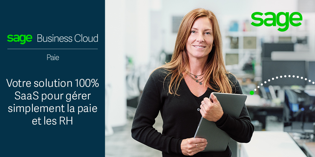 Sage Business Cloud Paie, 100% SaaS : Simplifiez votre paie !