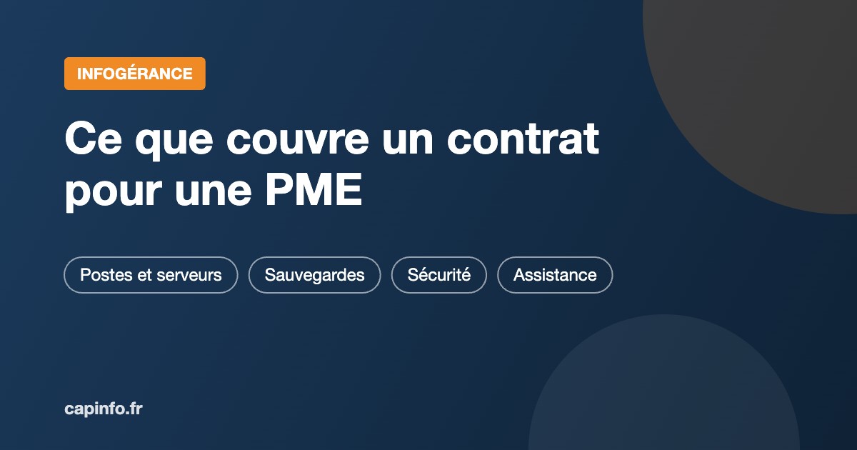 Infogérance : ce que couvre un contrat pour une PME